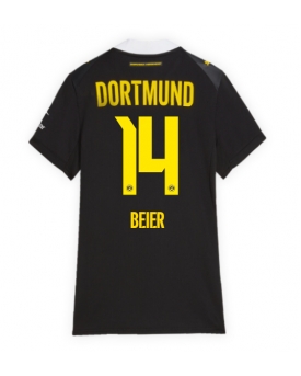 Borussia Dortmund Maximilian Beier #14 Maglia Gara Trasferta Repliche 2026-27 Donna Maniche Corte Borussia Dortmund Maximilian Beier #14 Maglia Gara Trasferta Repliche 2026-27 Donna Maniche Corte